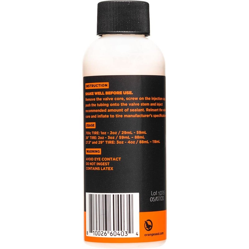 Orange Seal - Regular Formula Tubeless Bike Tire Sealant | Fast Sealing, up to 1/4"" Puncture | for MTB, Road, CX and Gravel Bicycle Tires | 4oz Refill - Image 2